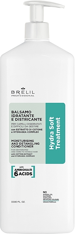 Увлажняющий кондиционер для волос - Brelil Hydra Soft Treatment Moisturising And Detangling Conditioner — фото N3