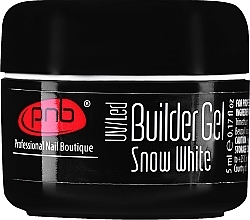 Моделювальний гель камуфлювальний, білосніжний - PNB UV/LED Builder Gel Cover Snow White — фото N1