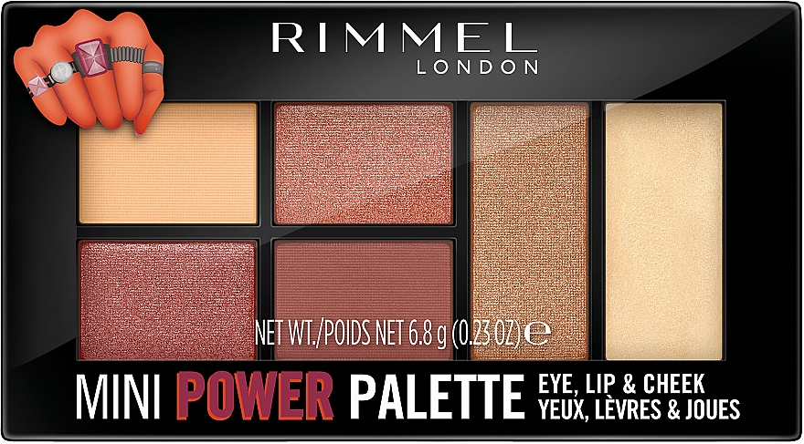Палетка для макияжа - Rimmel Mini Power Palette — фото N1