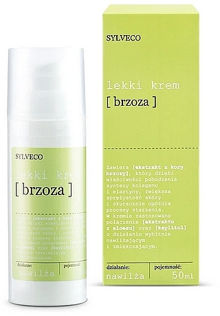 Легкий крем для лица "Береза" - Sylveco Light Cream Birch — фото N1