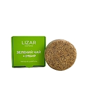 Парфумерія, косметика Твердий шампунь "Зелений чай + імбир" - Lizar Solid Shampoo