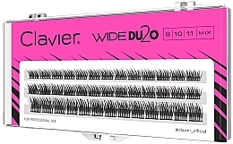 Парфумерія, косметика Накладні вії "Wide MIX", 9 мм, 10 мм, 11 мм - Clavier Wide DU2O MIX
