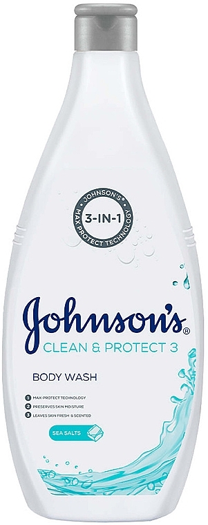 Гель для душу - Johnson’s® Clean & Protect 3in1 Sea Salt Body Wash — фото N1