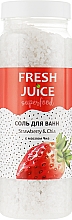 Сіль для ванн "Полуниця й чіа" - Fresh Juice Superfood Strawberry & Chia — фото N1