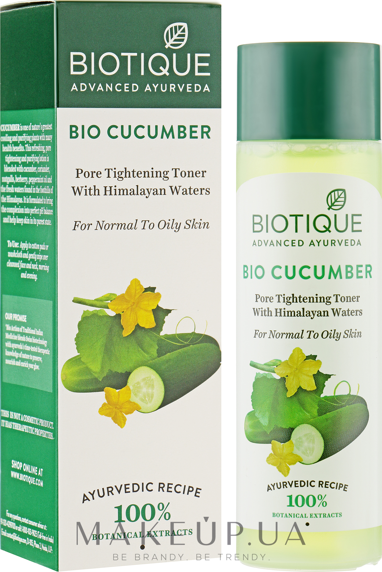 УЦЕНКА Освежающий огуречный тоник - Biotique Refreshing Cucumber Tonic* — фото 120ml