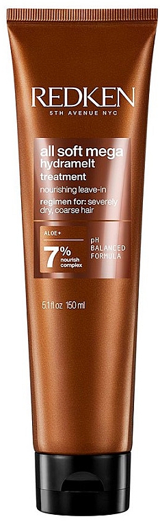 Несмываемый уход для питания и смягчения сухих и ломких волос - Redken All Soft Mega HydraMelt Cream — фото N1