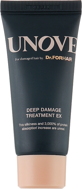 Протеїнова маска для пошкодженого волосся - Dr.FORHAIR Unove Deep Damage Treatment EX (міні) — фото N1