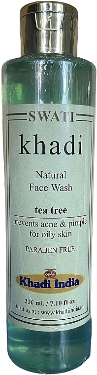 Натуральний гель для вмивання "Чайне дерево" - Khadi Swati Natural Face Wash Tea Tree — фото N1