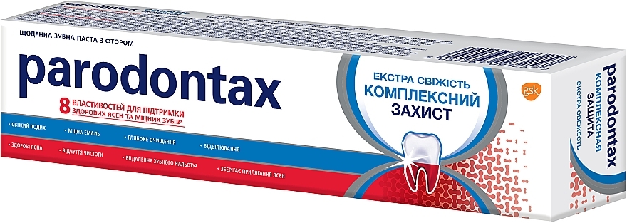 УЦЕНКА Зубная паста "Комплексная защита. Экстрасвежесть" - Parodontax Complete Protection Extra Fresh * — фото N4