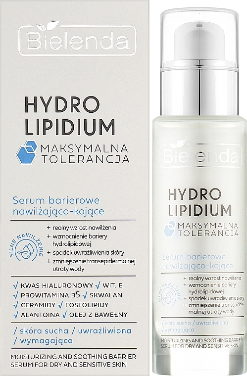 Увлажняющая и успокаивающая барьерная сыворотка - Bielenda Hydro Lipidium — фото N2