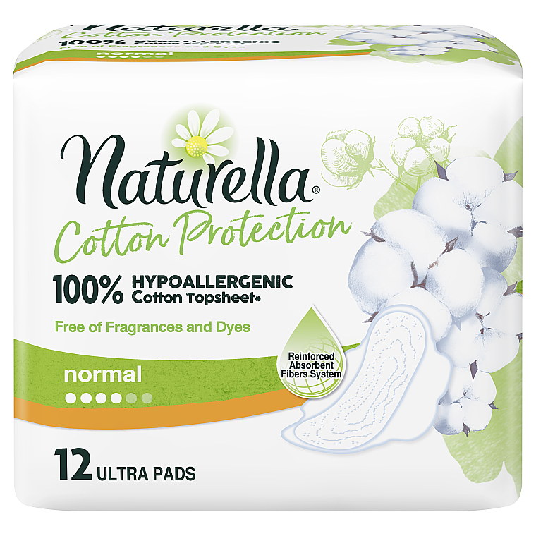Гигиенические прокладки с крылышками, 12 шт. - Naturella Cotton Protection Ultra Normal — фото N3