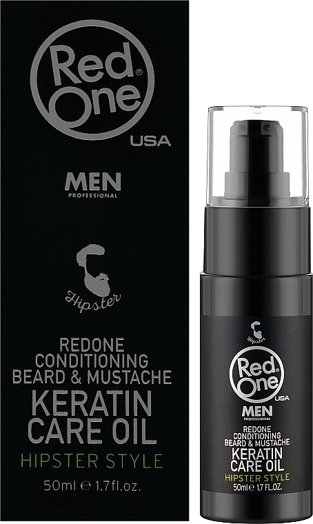 Кератинова олія-кондиціонер для бороди - Red One Conditioning Beard & Mustache Keratin Care Oil — фото N2