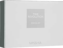 Духи, Парфюмерия, косметика Набор - Missha Sample Time Revolution Special Miniature Kit (f/serum/10ml + f/cr/7ml + f/essence/30ml + cotton/pads)