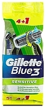 Набор одноразовых станков для бритья, 5шт - Gillette Blue 3 Sensitive — фото N2