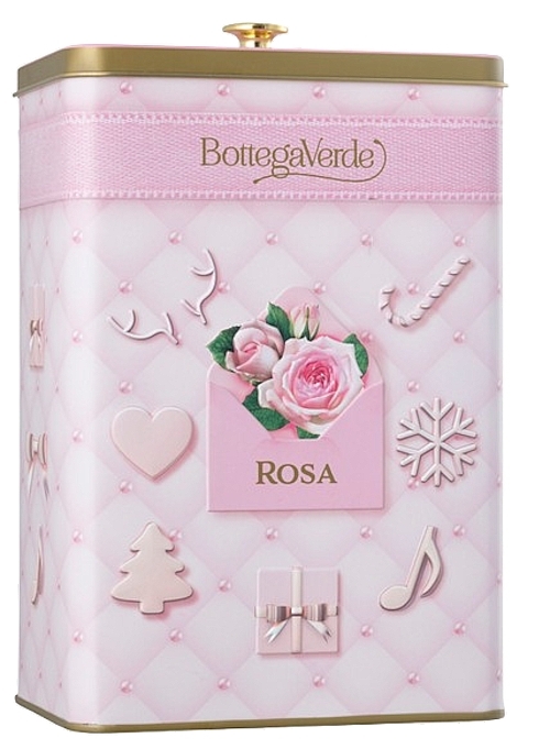 Bottega Verde Rosa - Набор (sh/gel/400ml + b/lot/200ml + metal/box/1pc) — фото N2