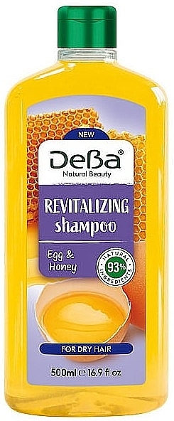 Відновлювальний шампунь для сухого волосся "Яйце і мед" - DeBa Revitalizing Shampoo — фото N1