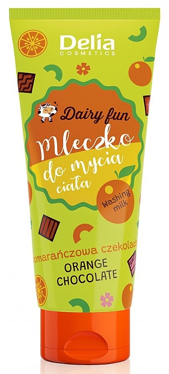 Молочко для душа "Апельсиновый шоколад" - Delia Dairy Fun Orange Chocolate — фото N1