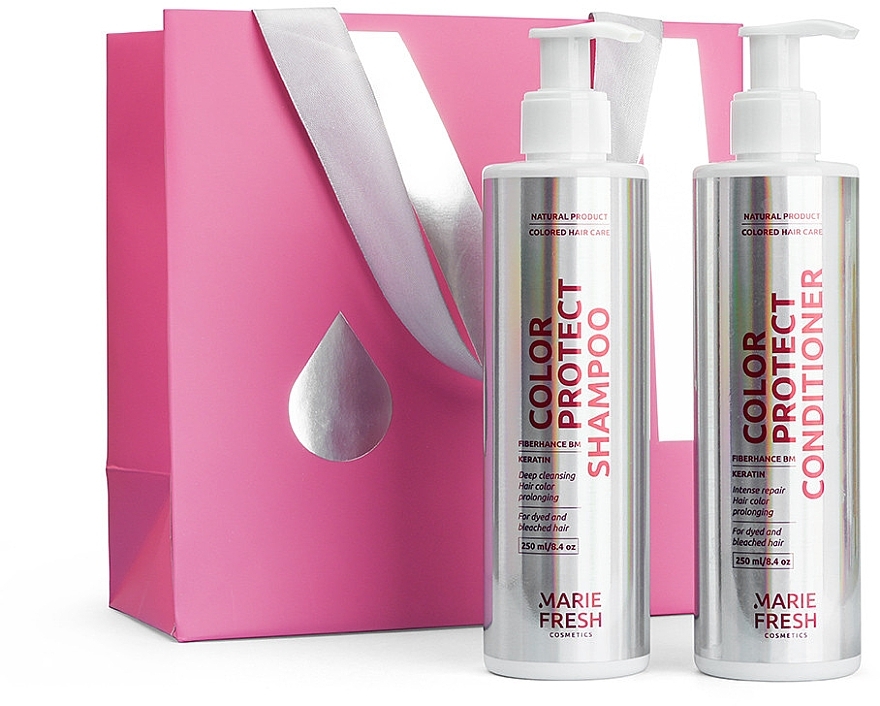 Подарочный набор Colored Hair Care - Marie Fresh Cosmetics Gift Colored Hair Care (h/shm/250ml + h/cond/250ml) — фото N1