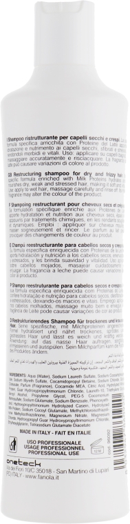 Реструктуризирующий шампунь для сухих волос - Fanola Nutry Care Restructuring Shampoo — фото N4