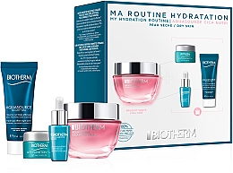 Духи, Парфюмерия, косметика Набор - Biotherm Aquasource (d/cr/50ml + elixir/7ml + eye/cr/5ml + n/balm/20ml)