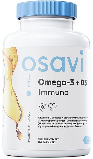 Капсулы "Омега-3 + Витамин D3 Иммуно" - Osavi Omega-3 + Witamina D3 Immuno — фото N2