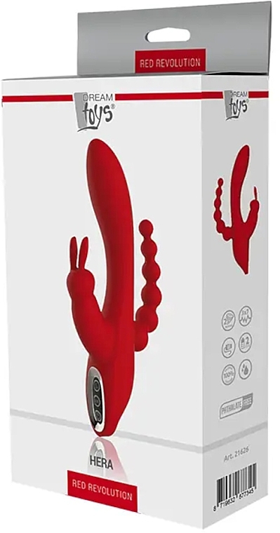 Тройной вибратор, красный - Dream Toys Red Revolution Hera  — фото N3