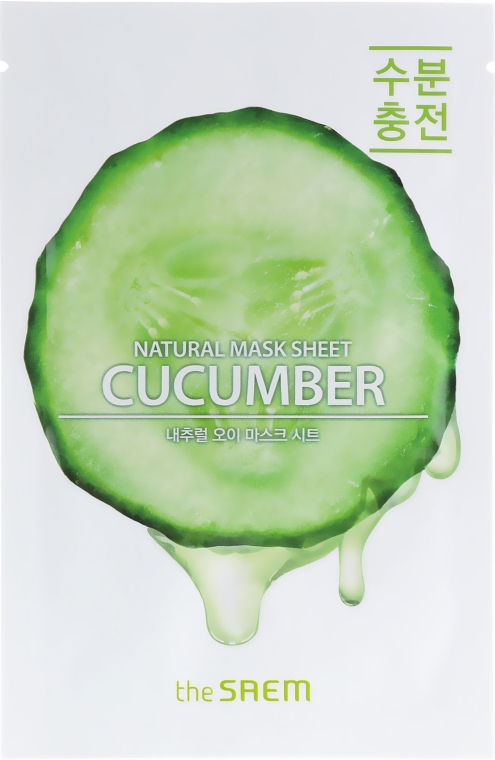 Тканевая маска для лица с экстрактом огурца - The Saem Natural Cucumber Mask Sheet