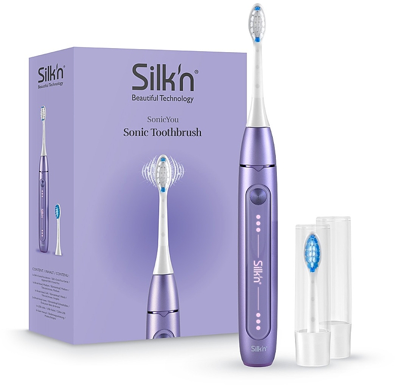 Звуковая электрическая зубная щетка - Silk'n SonicYou Purple — фото N1
