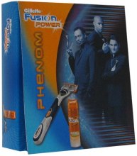 Духи, Парфюмерия, косметика Набор - Gillette Fusion Power Phenom (бритва/1шт + gel/200ml)