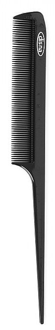 Гребінь для волосся 21 см, з довгою пластиковою ручкою, чорний - Disna — фото N1