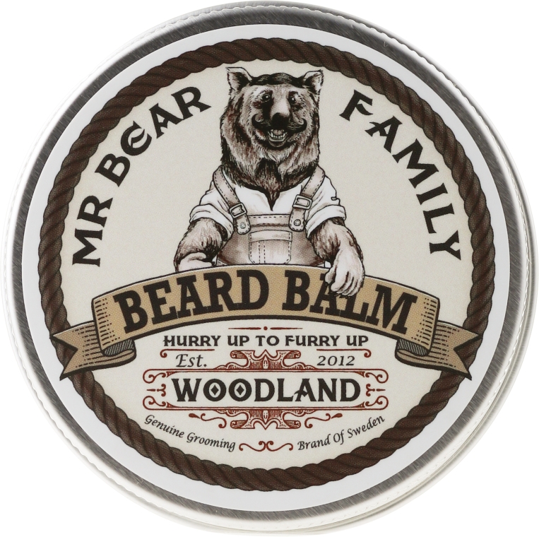 Бальзам для бороди "Сосновий ліс" - Mr. Bear Family Beard Balm Woodland — фото N1