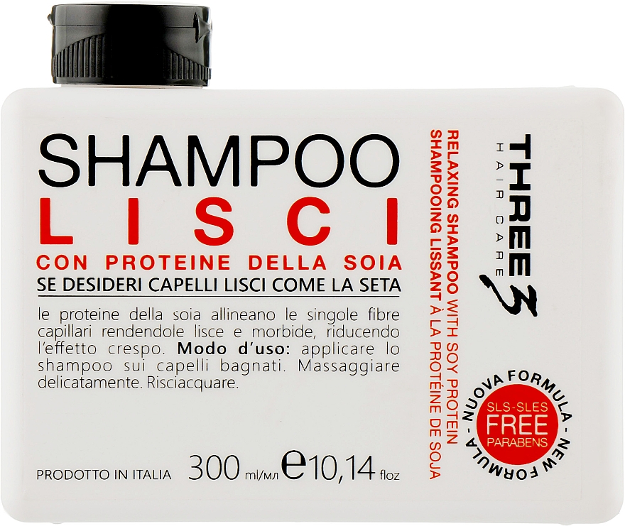 Шампунь для волос с соевым протеином - Faipa Roma Three Hair Care Lisci Shampoo — фото N1
