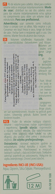 Пудра для объема волос - Sensus Tabu Up 30 — фото N3