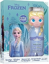 Духи, Парфюмерия, косметика УЦЕНКА Набор - Air-Val International Frozen Disney Frozen 2 (shm/sh/gel/400ml + sponge) *