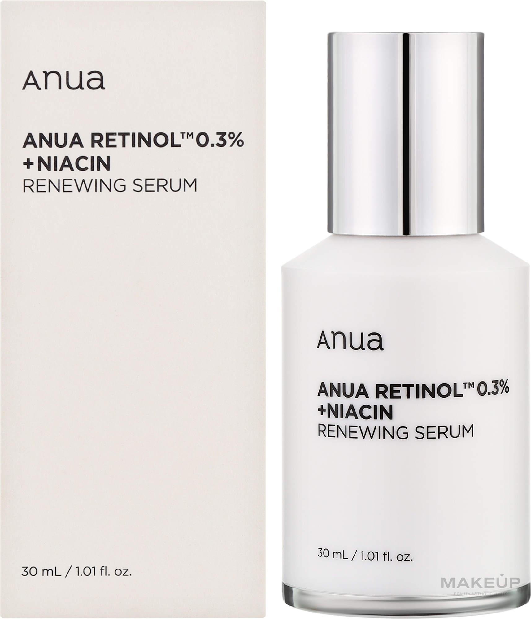 Обновляющая сыворотка с ниацинамидом - Anua Nano Retinol 0.3% + Niacin Renewing Serum — фото 30ml