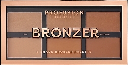 Палетка бронзаторів - Profusion Cosmetics Bronzer 6-Shade Bronzer Palette — фото N1
