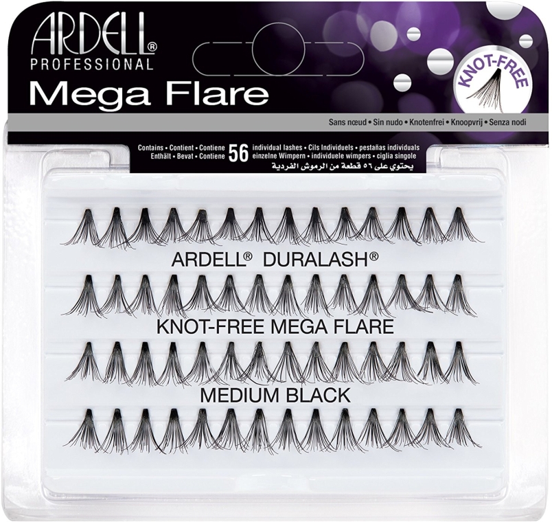 Накладные ресницы - Ardell Duralash Knot Mega Flare Medium Black — фото N1