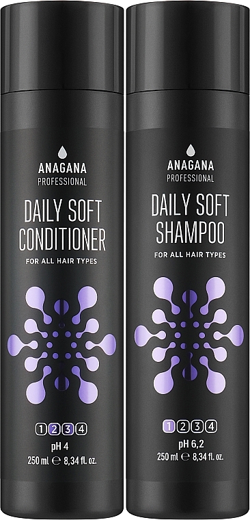 Набор "Ежедневный мягкий" для всех типов волос - Anagana Professional Duos Daily Soft (shmp/250ml + cond/250ml) — фото N2