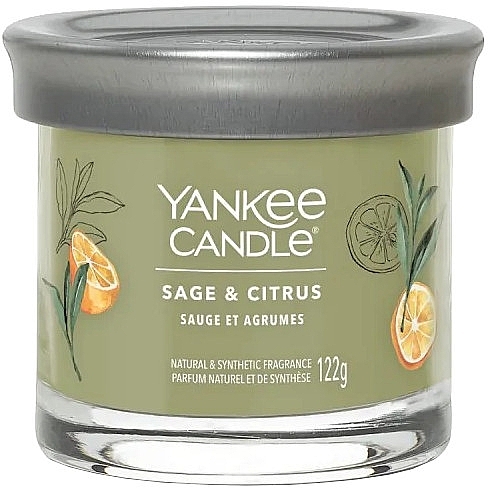 Ароматическая свеча на подставке "Шалфей и цитрусовые", 1 фитель - Yankee Candle Sage & Citrus Tumbler — фото N1