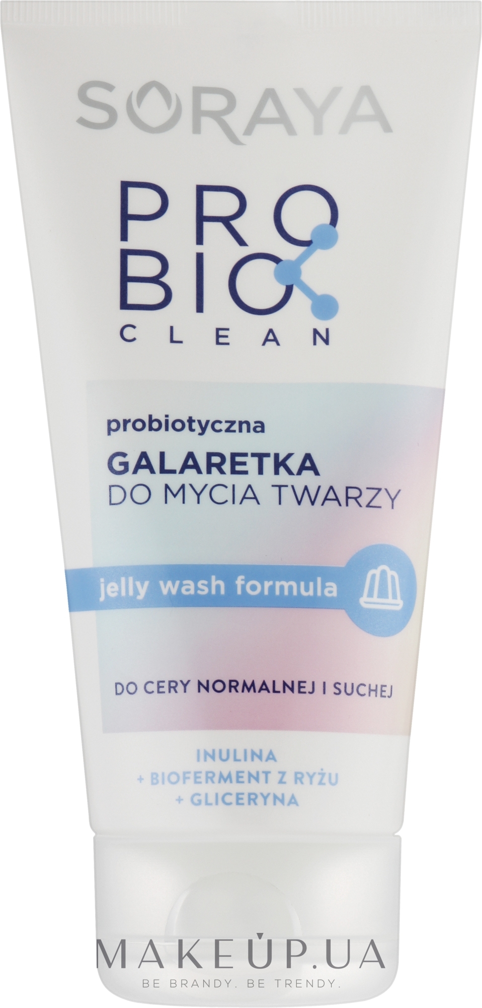 Желе для очищения лица с пробиотиками для нормальной и сухой кожи - Soraya Probio Clean — фото 150ml