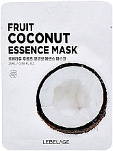 Духи, Парфюмерия, косметика Тканевая маска для лица с экстрактом кокоса - Lebelage Fruit Coconut Essence Mask 