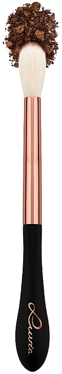 Кисть для растушевки теней, VS325, черная с розовым золотом - Luvia Cosmetics Crease Blender Brush Black Rose Gold — фото N3