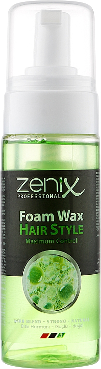 Восковая пена для волос "Смесь трав" - Zenix Wax Hair Style Maximum Control  — фото N1