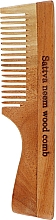 Деревянный гребень с ручкой - Sattva Neem Wood Comb — фото N1