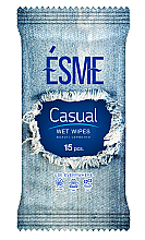 Парфумерія, косметика Кишенькові вологі серветки "Подорож", синя упаковка - Esme Casual Wet Wipes