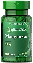 Парфумерія, косметика Харчова добавка "Марганець", 50 мг - Puritan's Pride Manganese 50 mg