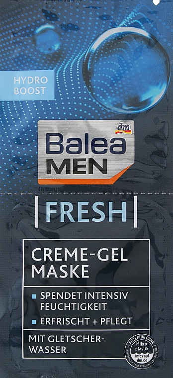 Крем-гелева маска з льодовиковою водою - Balea Men Fresh Cream Gel Mask — фото N1