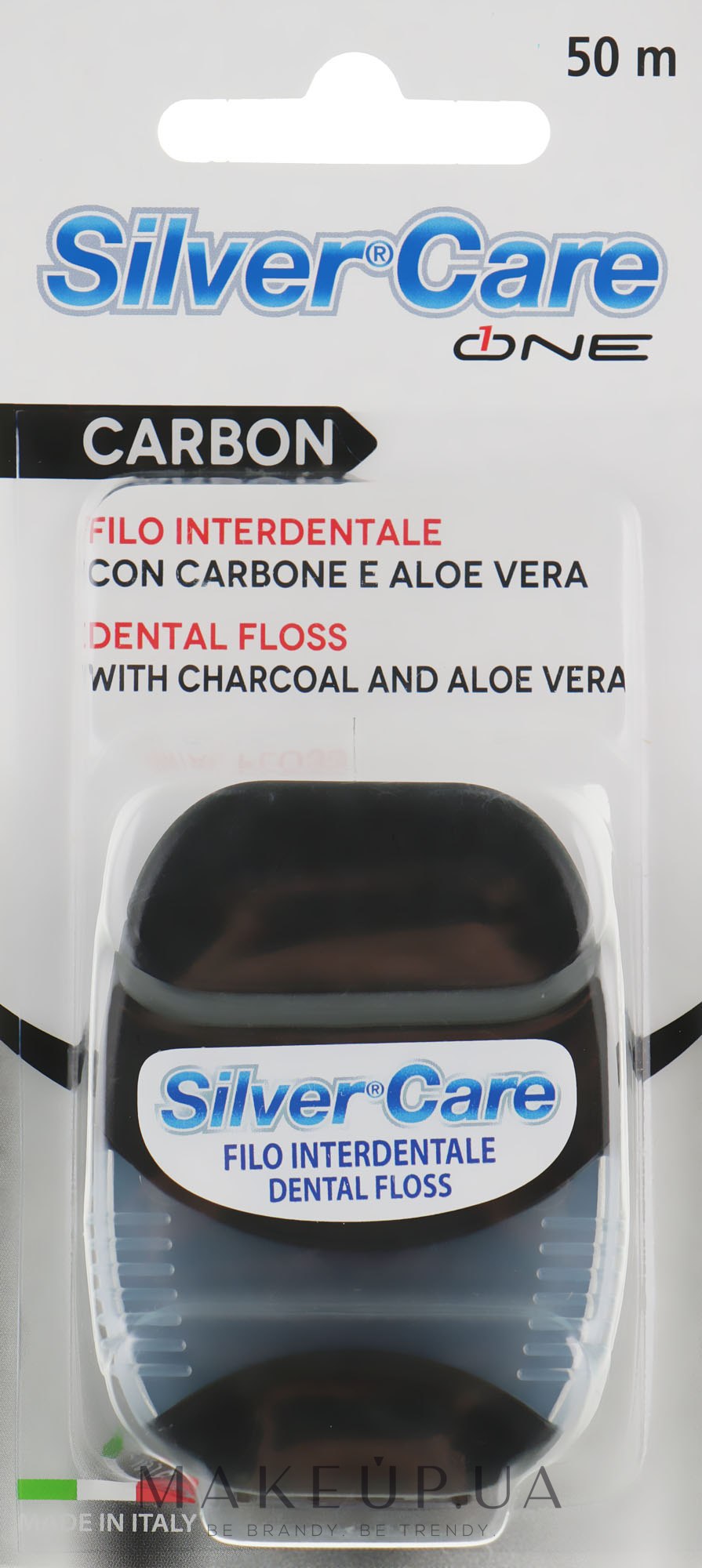 Зубна нитка, 50 м - Silver Care Carbon — фото 50м