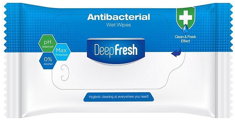 Антибактериальные влажные салфетки, 15 шт - Aksan Deep Fresh Antibacterial Wet Wipes — фото N1