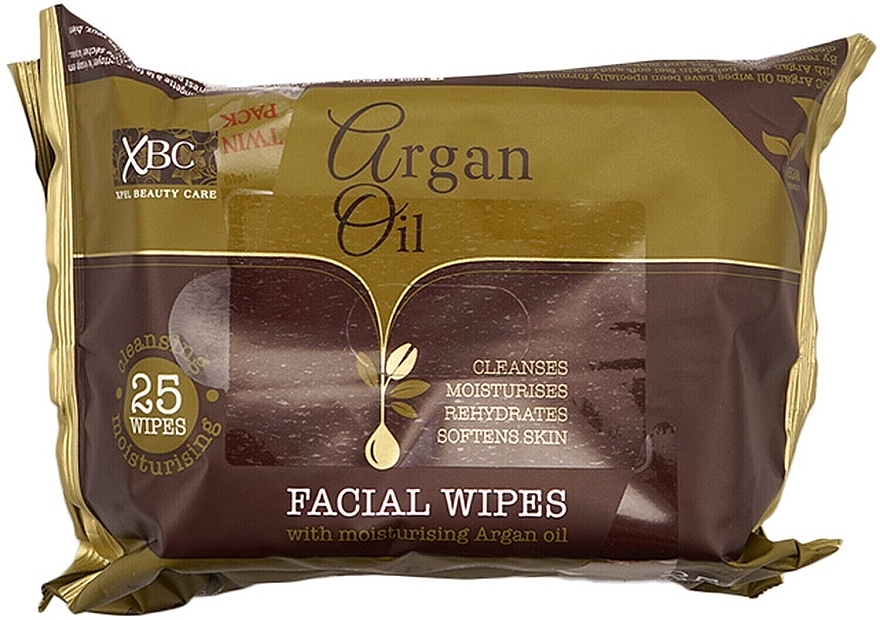 Очищающие салфетки для лица с аргановым маслом - Xpel Marketing Ltd Facial Wipes With Moisturizing Argan Oil  — фото N1